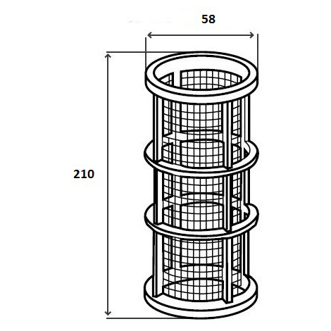 CARTUCCIA 210 BLU INOX  50 MESH